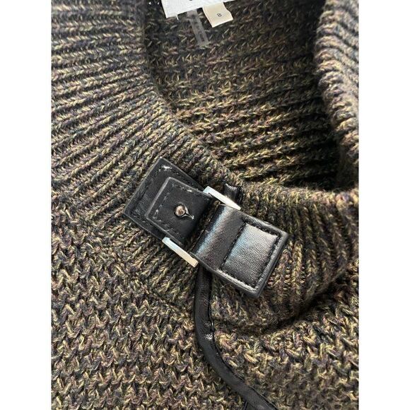 Tyler Boe Dark Green Wrap sleeveless Cardigan Vest Small - Picture 4 of 5